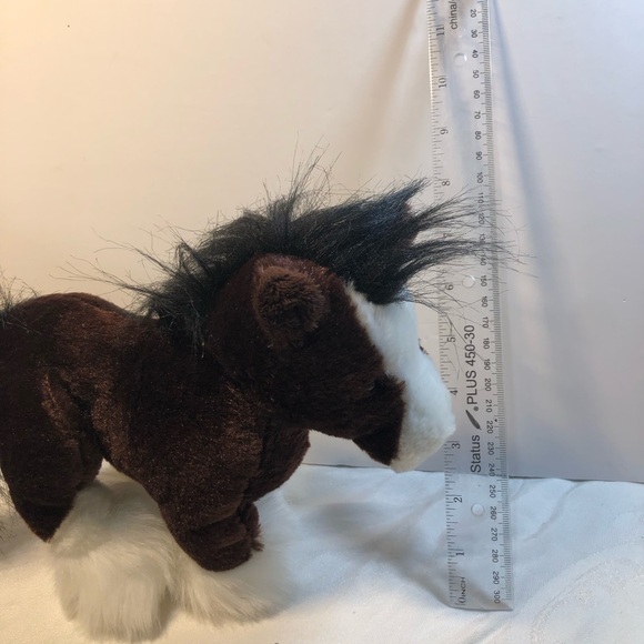 Ganz Webkinz HM139 Clydesdale Horse Plush Stuffed Animal No Code Brown White - Picture 10 of 11